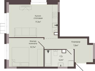 39,4 м², 2-комнатная квартира 3 050 000 ₽ - изображение 72