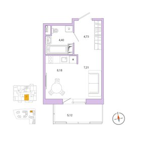 27,9 м², квартира-студия 5 150 000 ₽ - изображение 52
