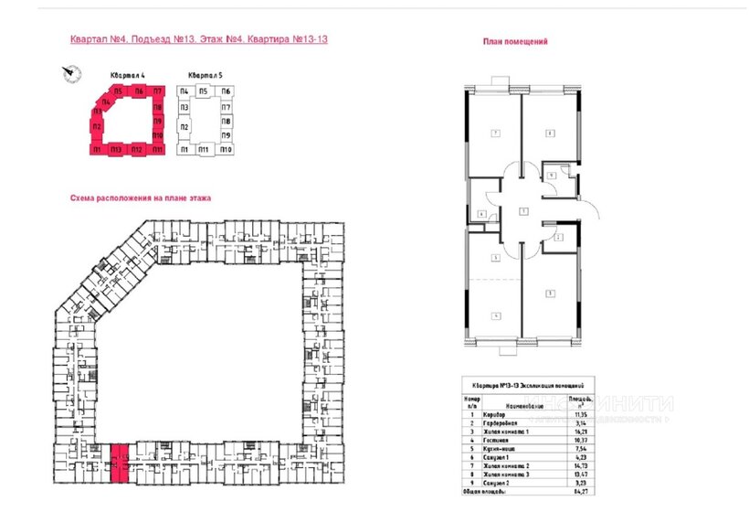 84,5 м², 4-комнатная квартира 35 000 000 ₽ - изображение 1