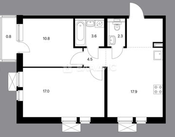 Квартира 55,9 м², 2-комнатная - изображение 1