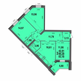 83,7 м², 3-комнатная квартира 6 700 000 ₽ - изображение 6