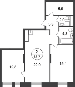 68,7 м², 2-комнатная квартира 15 571 551 ₽ - изображение 81