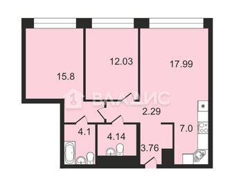 Квартира 67 м², 3-комнатная - изображение 1