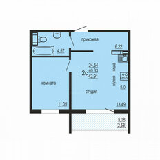 Квартира 42,9 м², 2-комнатная - изображение 5