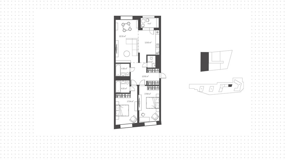 94 м², 3-комнатная квартира 33 000 000 ₽ - изображение 1