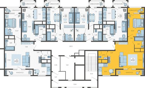 51,4 м², 2-комнатная квартира 6 200 000 ₽ - изображение 124