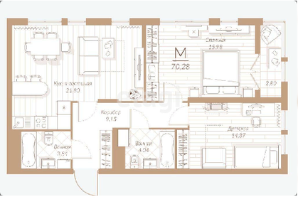 87,1 м², 3-комнатная квартира 8 330 000 ₽ - изображение 49