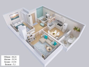 66,2 м², 2-комнатная квартира 11 917 800 ₽ - изображение 15