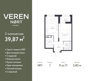39,9 м², 2-комнатная квартира 6 635 616 ₽ - изображение 12