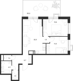 67,3 м², 2-комнатная квартира 17 161 500 ₽ - изображение 12