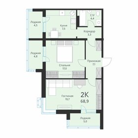 58,5 м², 2-комнатная квартира 8 400 000 ₽ - изображение 84