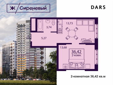 Квартира 36,4 м², 1-комнатная - изображение 2