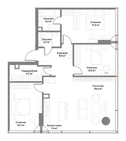 123 м², 4-комнатные апартаменты 58 700 000 ₽ - изображение 92