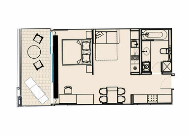 Квартира 55,1 м², 1-комнатные - изображение 2