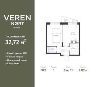 32 м², 1-комнатная квартира 4 700 000 ₽ - изображение 53