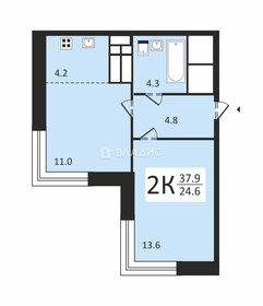 Квартира 37,9 м², 2-комнатная - изображение 1