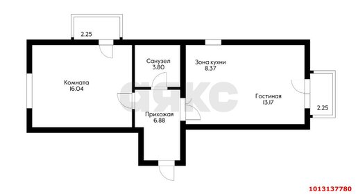 Квартира 55 м², 1-комнатная - изображение 5