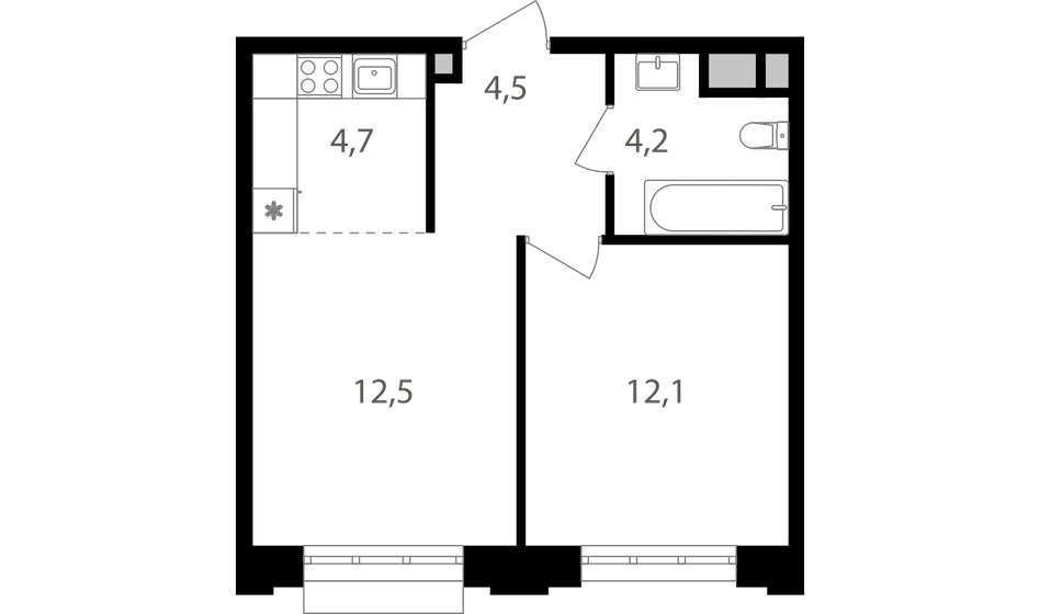 38 м², 2-комнатная квартира 14 060 000 ₽ - изображение 1