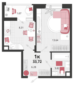 36,7 м², 1-комнатная квартира 6 079 886 ₽ - изображение 12