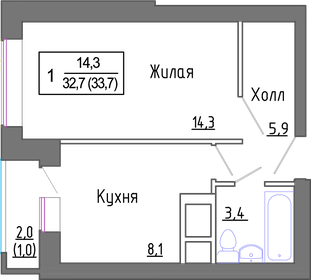 47 м², 2-комнатная квартира 3 900 000 ₽ - изображение 65