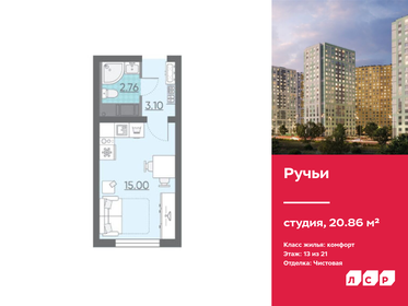 Квартира 20,9 м², студия - изображение 1