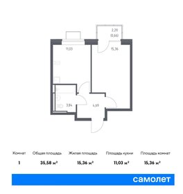 Квартира 48,6 м², 2-комнатная - изображение 1