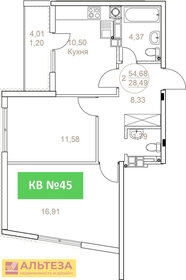 Квартира 58,5 м², 2-комнатная - изображение 1