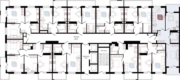 63 м², 2-комнатная квартира 8 300 000 ₽ - изображение 72