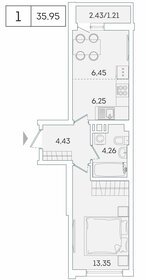 35,2 м², 1-комнатная квартира 6 200 000 ₽ - изображение 69