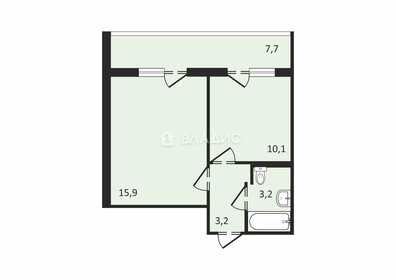 39,1 м², 1-комнатные апартаменты 7 500 000 ₽ - изображение 62