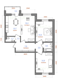 81,4 м², 3-комнатная квартира 9 930 800 ₽ - изображение 18