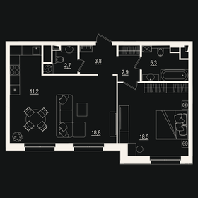 62,1 м², 2-комнатная квартира 15 814 267 ₽ - изображение 13