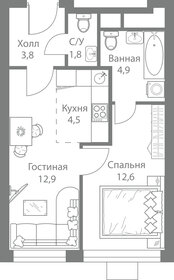 40,5 м², 2-комнатная квартира 12 563 606 ₽ - изображение 61