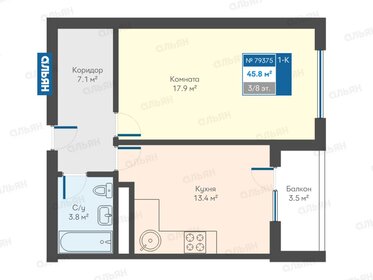 23 м², 1-комнатная квартира 6 600 000 ₽ - изображение 73