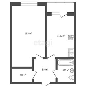 Квартира 41,2 м², 1-комнатная - изображение 1