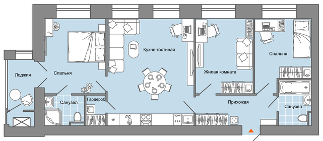 Квартира 80 м², 4-комнатная - изображение 1