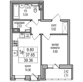 31 м², 1-комнатная квартира 5 950 000 ₽ - изображение 110