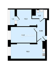 Квартира 55,7 м², 2-комнатная - изображение 1