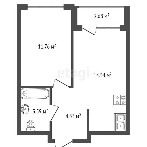 34,2 м², 1-комнатная квартира 5 100 000 ₽ - изображение 12