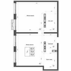 Квартира 70,5 м², 3-комнатная - изображение 4