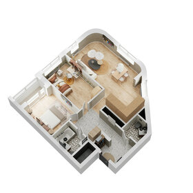 Квартира 68,7 м², 2-комнатная - изображение 2