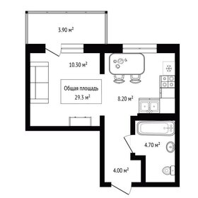 Квартира 29,3 м², 1-комнатная - изображение 1