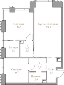 75 м², квартира-студия 82 615 408 ₽ - изображение 135