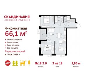 66,2 м², 4-комнатная квартира 15 481 061 ₽ - изображение 33