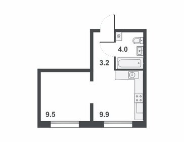 Квартира 26,6 м², 1-комнатная - изображение 1