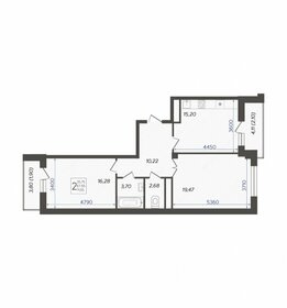 Квартира 71,6 м², 2-комнатная - изображение 1