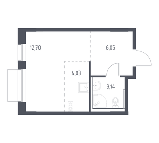 Квартира 25,9 м², студия - изображение 1