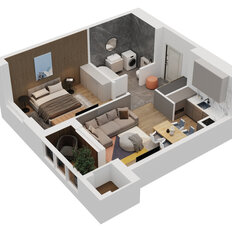 Квартира 42,9 м², 1-комнатная - изображение 4