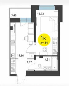 32 м², 1-комнатная квартира 2 590 ₽ в сутки - изображение 65