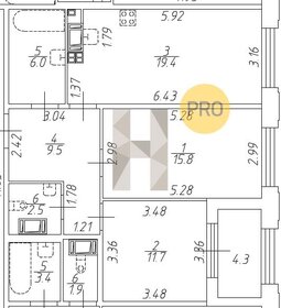 Квартира 64,9 м², 2-комнатная - изображение 1